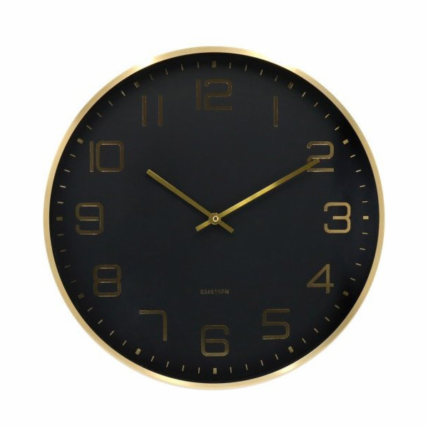 Karlsson Nástěnné hodiny ELEGANCE GLOW, O 40 cm