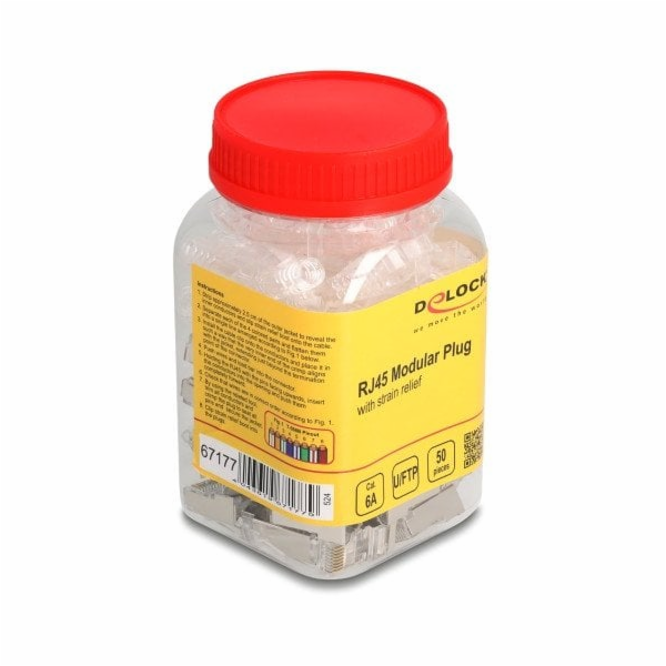 Delock RJ45 Modularer Stecker Cat.6A s Knickschutztülle