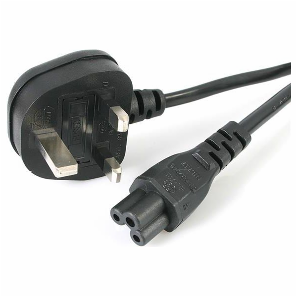 StarTech.com 6ft (2m) UK Laptop Power Cable, BS 1363 to C...