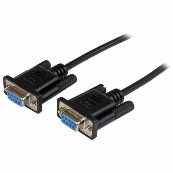 StarTech.com 2m Black DB9 RS232 Serial Null Modem Cable F...