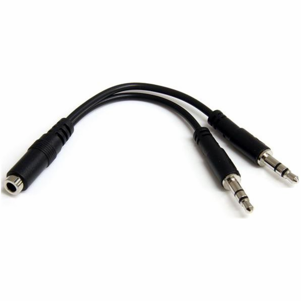 StarTech.com 3.5mm 4 Position to 2x 3 Position 3.5mm Head...