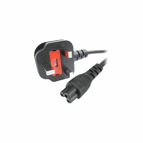 StarTech 6ft (2m) UK Laptop Power Cable, BS 1363 to C5 Cl...