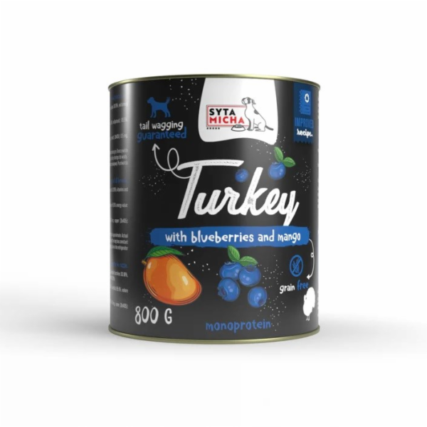 SYTA MICHA Krůta s křepelčími plody a mangem - mokré krmi...