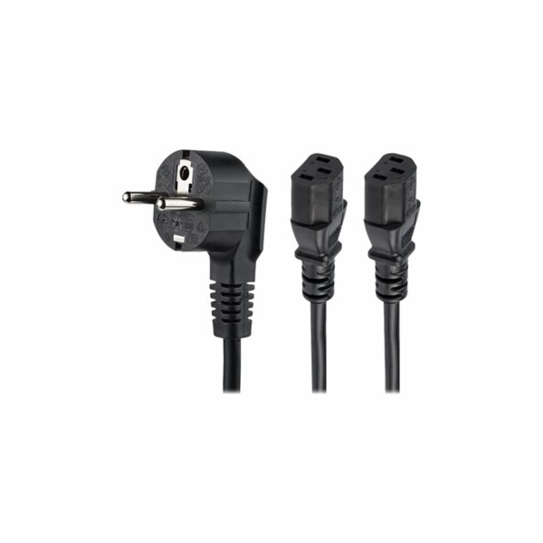StarTech Napájecí kabel StarTech 2M SCHUKO CEE7 TO 2X C13...