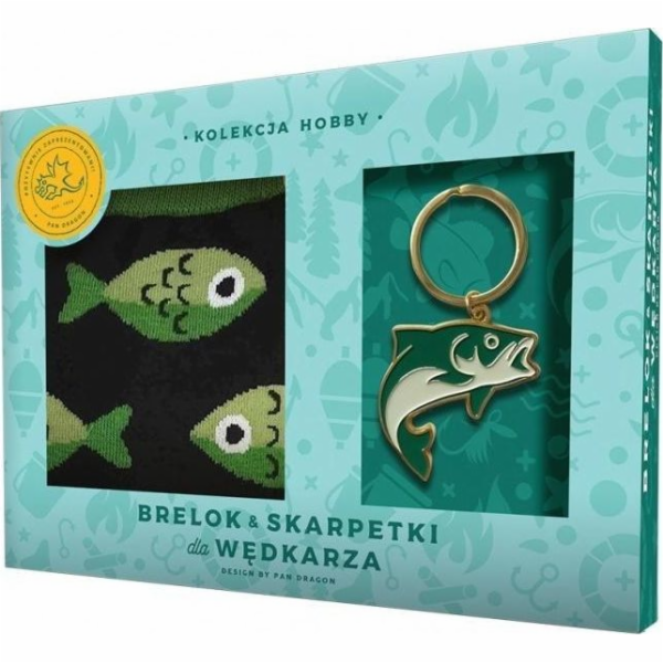Klíčový prsten Mr. Dragon Keyback Set + ponožky pro rybáře