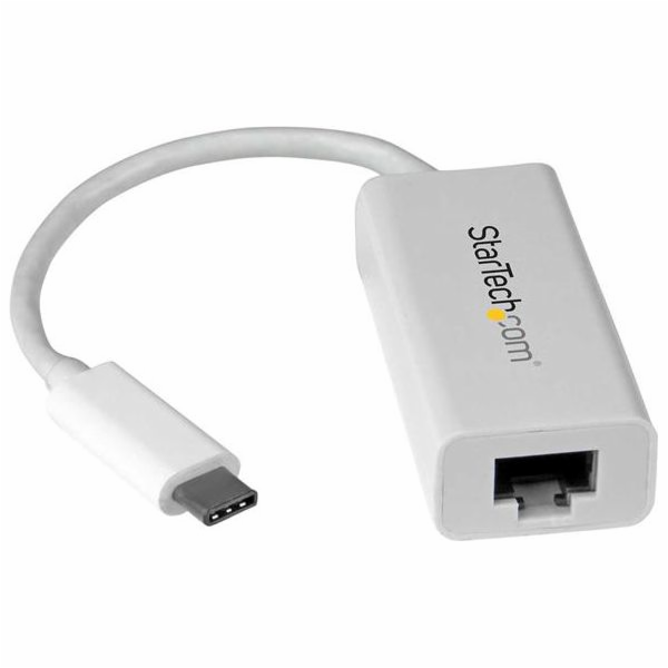 StarTech.com USB C to Gigabit Ethernet Adapter - White - ...