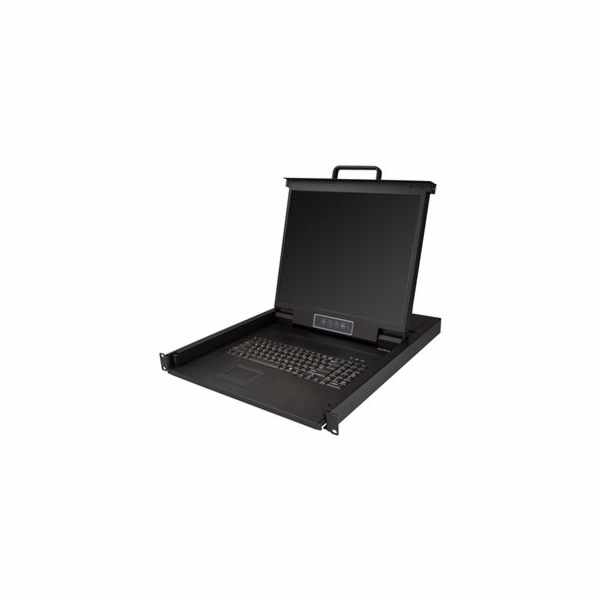 Start StartEch 1U Single Port KVM Console for/Server Rack...