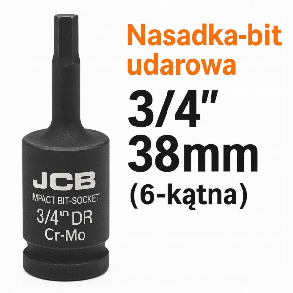 JCB Nástrčný klíč Impact 38 mm 3/4 (6hranný)