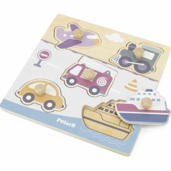 Dřevěné vkládací puzzle dopravní prostředky Viga