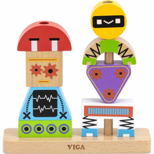 Dřevěné kostky Viga Robot