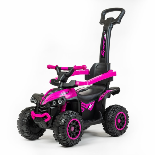 Dětské odrážedlo Baby Mix Mega s vodící tyčí růžové