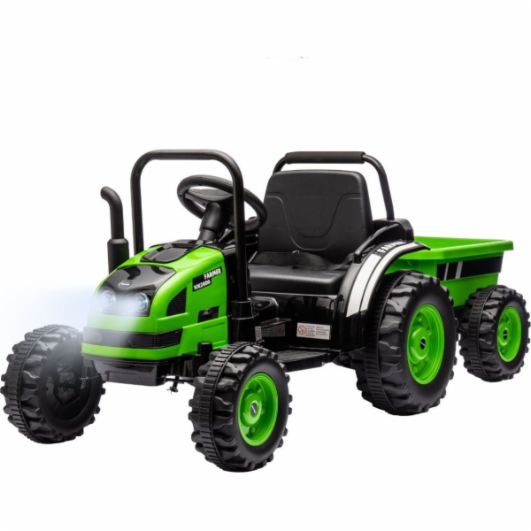 Elektrický traktor s vlečkou Milly Mally Farmer zelený
