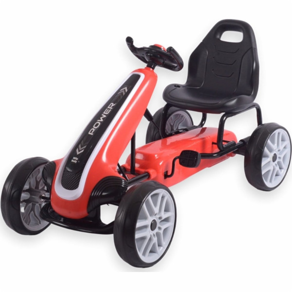 Dětská šlapací motokára Go-kart Milly Mally Power červená