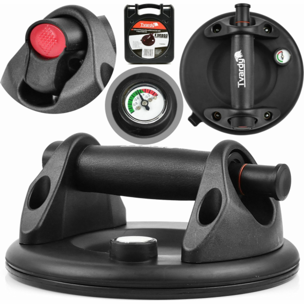 Tvardy Držák - Vakuová přísavka na sklo s manometrem 200 ...