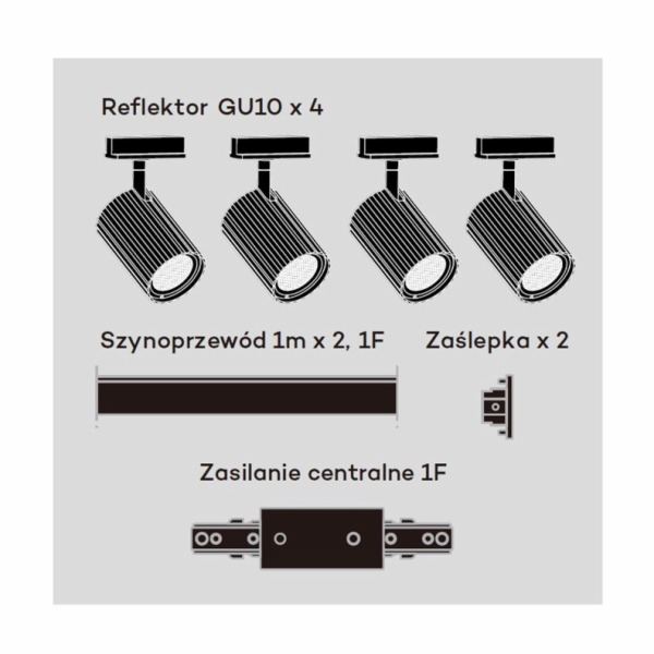 Stropní svítidlo Light Prestige Tokio Set 1F, 4X40 W, GU10
