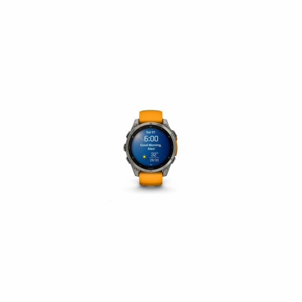 Garmin - fenix 8 Solar Sapphire - 51 mm - Titanium with A...