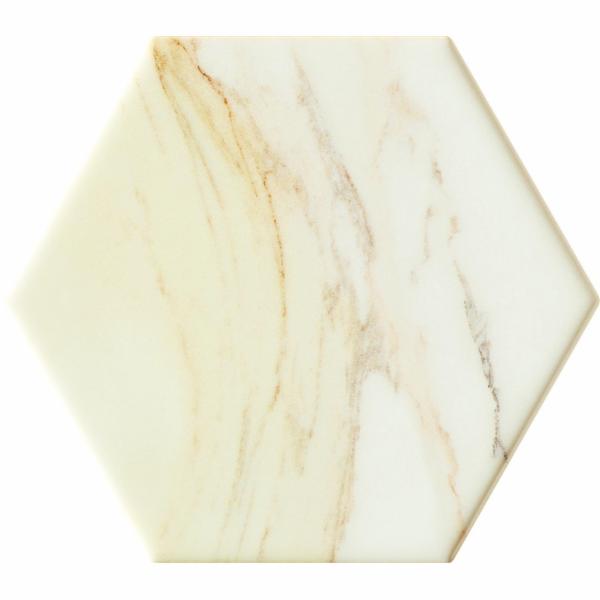 Keramický obklad Flare White Hex, 11 x 12,5 cm