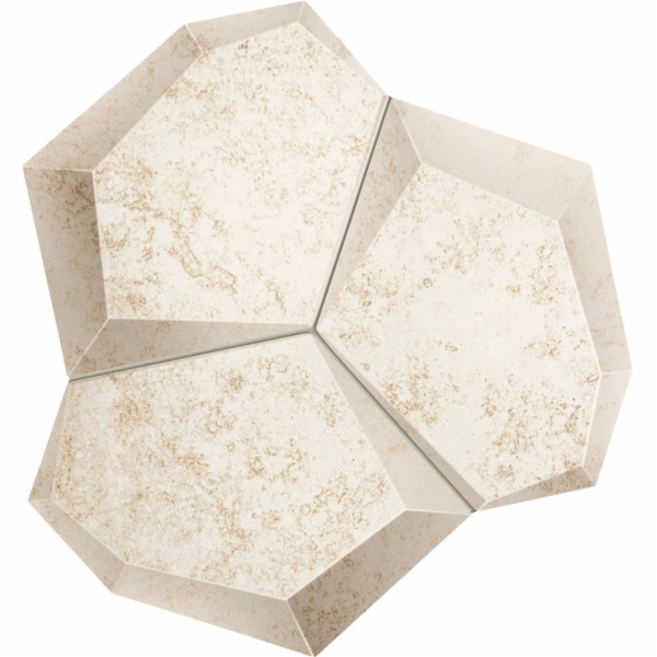 Keramická nástěnná mozaika Alabaster Shine White, 21 x 19 cm