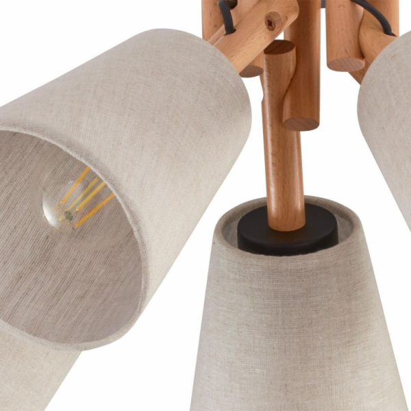 TK Lighting Stropní svítidlo Vaio 575 5x15W E27 černé/dře...