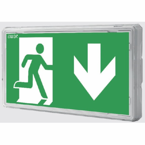 AWEX EXIT S LED IP65 1W 1h víceúčelové PT bílé svítidlo