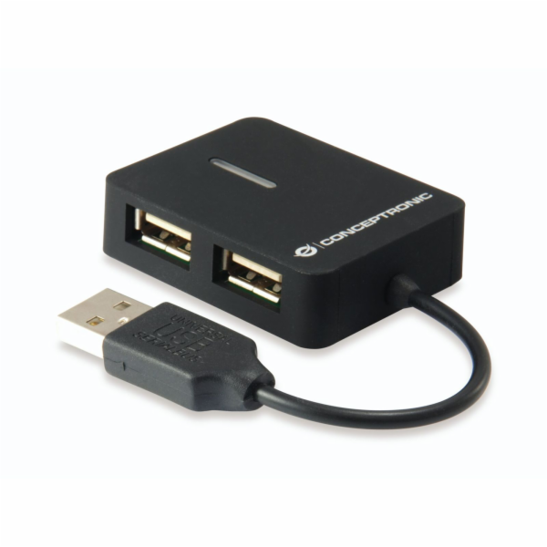 Conceptronický USB HUB 4 USB porty černý (C4PUSB2)