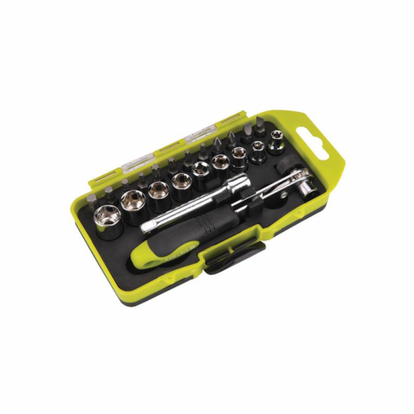 Šroubovák ráčnový s hlavicemi a hroty, sada 23ks EXTOL-CRAFT