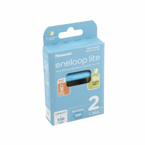 1x2 Panasonic Eneloop lite Micro 550mAh AAA Ni-MH    BK-4...