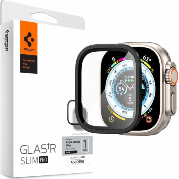 Spigen Glass tR Slim Pro 1 Pack, černé – Apple Watch Ultr...