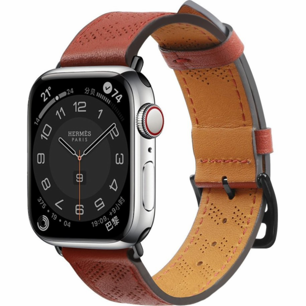 Hurtel Strap Kožený kožený řemínek Apple Watch SE, 8, 7, ...