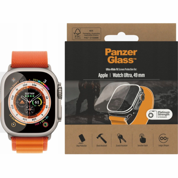 PanzerGlass Tempered Glass Panzerglass pro Apple Watch Ultra