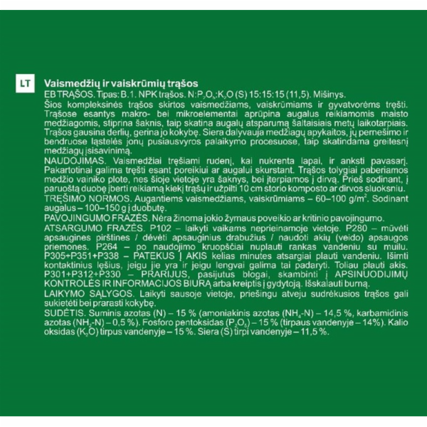Hnojivo na ovocné stromy Garden Center, 3 kg