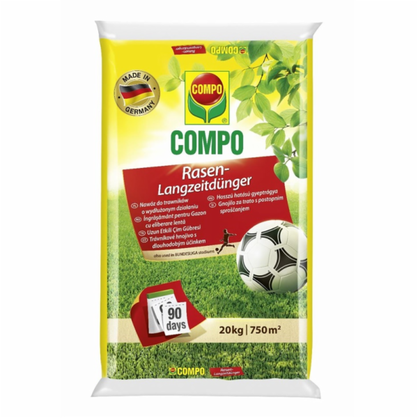 Dlouhodobě působící trávníkové hnojivo Compo, 20 kg