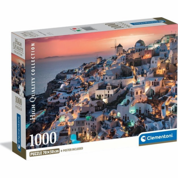 CLEMENTONI Delione Santorini 39933, 1000 dílů.