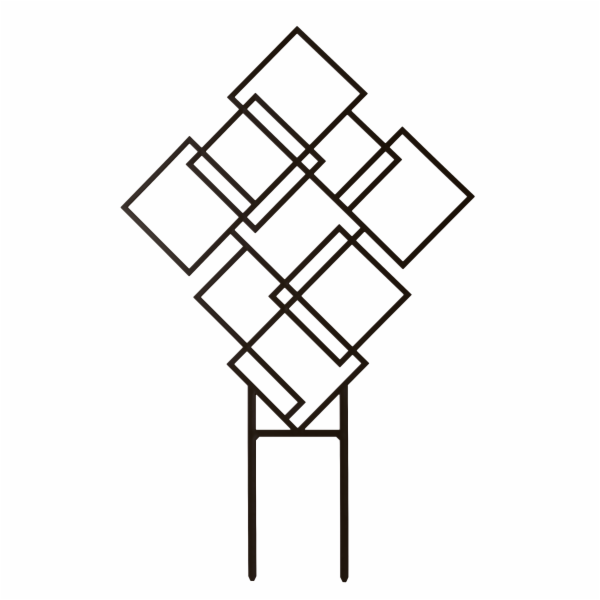 Podpěra rostlin Garden Center, 46 cm x 29,9 cm, černá