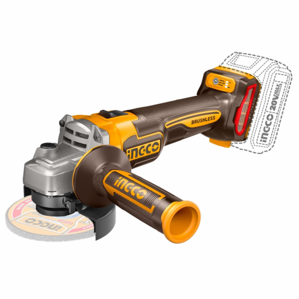 Ingco CAGLI21154 aku úhlová bruska 115mm bez akumulátoru ...