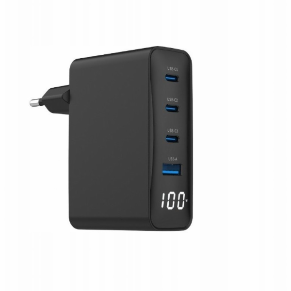Gembird Univerzální nabíječka 100W GaN 1xUSB-A 3xUSB-C ry...