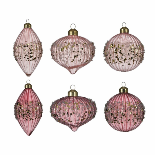 DECORIS Skleněná vánoční hračka 068541, iv.barva, tvar