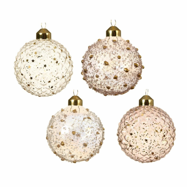 DECORIS Skleněná vánoční hračka 060612, různé designy