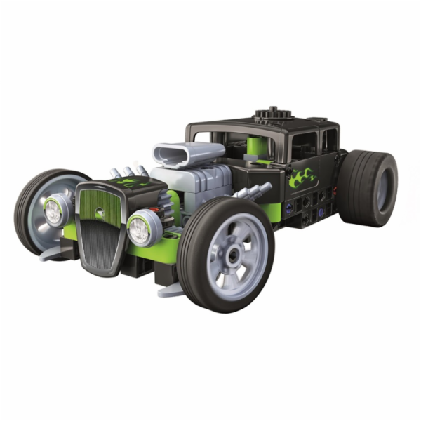CLEMENTONI Stavebnice HOT ROD A ZÁVODNÍ NÁKLADNÍ VŮZ