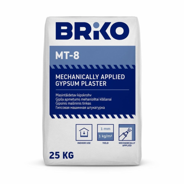 BRIKO Sádrová omítková směs MT-8, dekorativní, 25 kg
