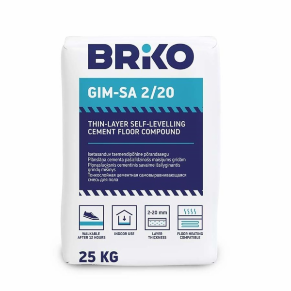 BRIKO Samonivelační podlahová směs GIM SA 2/20 25 kg