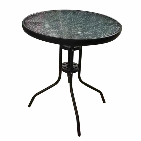 DOMOLETTI Venkovní stůl BISTRO, černý, O60×70 cm