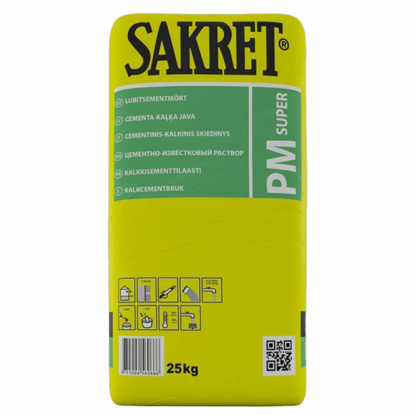 SAKRET Cementovo-vápenná omítková směs PM Super, 40 kg