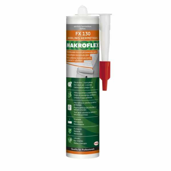 MAKROFLEX Akrylátový tmel na plasty FX 130, 280ml, bílý