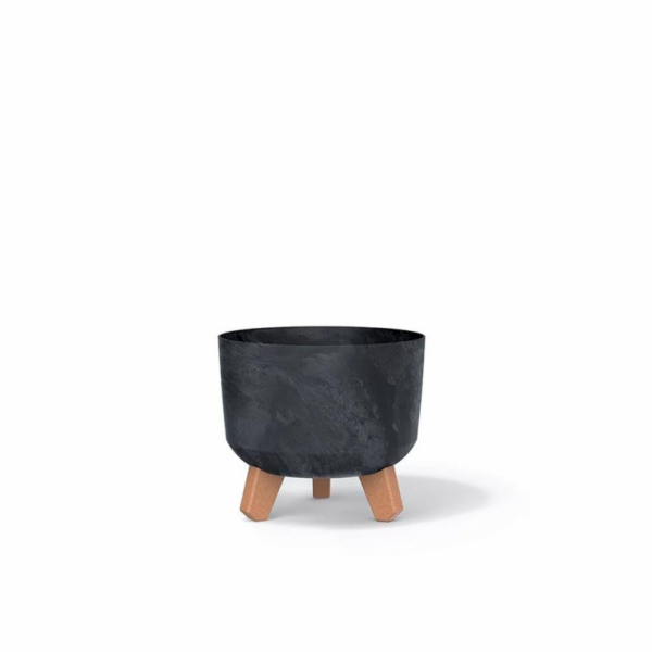 PROSPERPLAST Květináč Gracia, plast, O 38 cm, šedý
