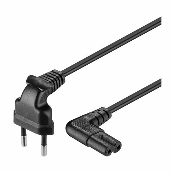 Kabel síťový 230V k magnetofonu se zahnutými konektory 2m