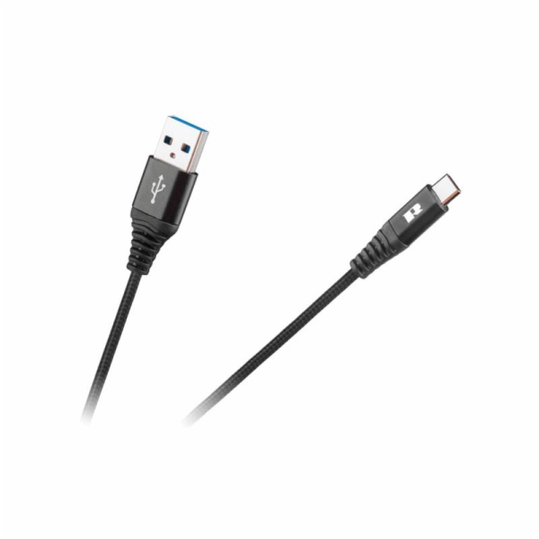 Kabel REBEL USB/USB-C černý 1m