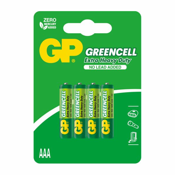 Baterie AAA (R03) Zn-Cl GP Greencell  4ks