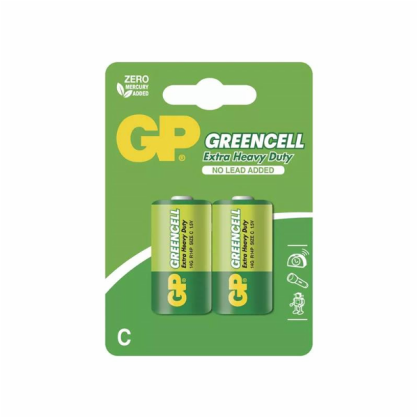 Baterie C (R14) Zn-Cl GP Greencell  2ks