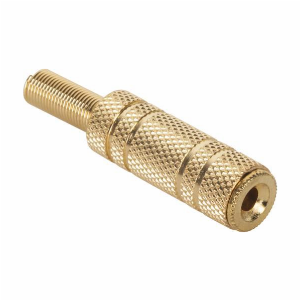 Zdířka 3.5 stereo kabel kov zlatá Zdířka 3.5 stereo kabel...